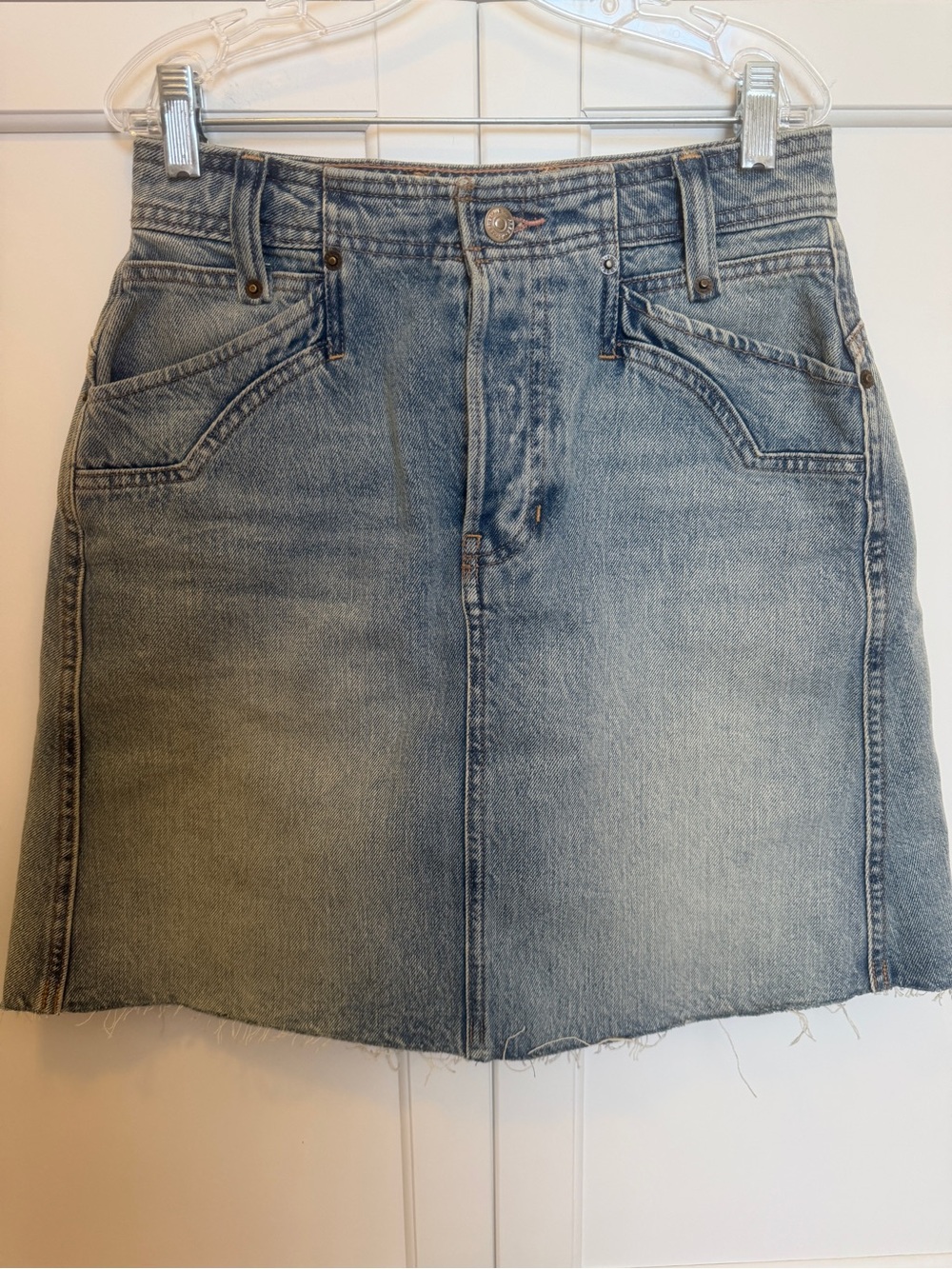 We The Free Suzy Light Blue Denim Mini Skirt- XS NWOT